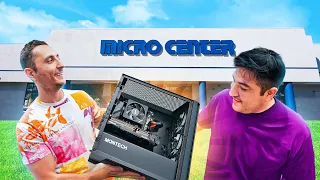 I Surprised a Subscriber from Microcenter - PC Build Challenge!