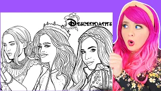 Coloring Descendants Mal, Evie & Audrey Coloring Pages | Prismacolor Markers