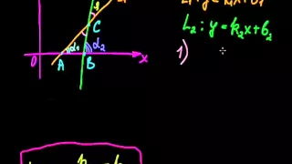 §16 Угол между двумя прямыми на плоскости