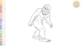 Sasquatch 2 Bigfoot drawing videos | How to draw Sasquatch step by step | Bigfoot drawings