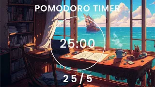 Pomodoro Timer 25/05 📚 Focus Music 🎶 Maximize Productivity, Concentration and Success 💯🔥