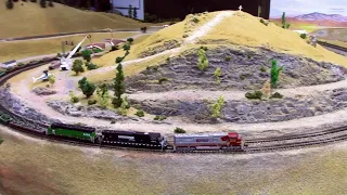 Liberty National Z scale Tehachapi Pass Layout Army Train