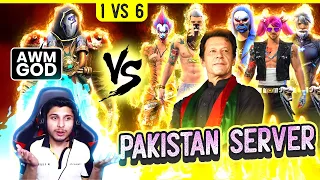 Awm God 🥵 Vs 6 Pakistani 🇵🇰 Pro Players - Garena Free Fire