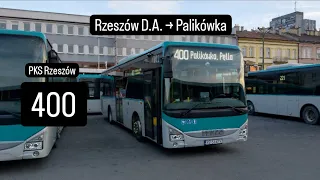 PKS Rzeszów, linia 400: Rzeszów D.A. → Palikówka