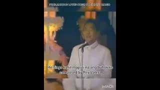 Pres.Marcos sings Kahit maputi na ang buhok ko🥰 written by Rey Valera ....