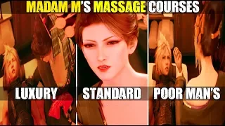 Final Fantasy VII Remake - All Madam M Massage Course Choices ( Luxury / Standard / Poor )