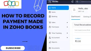 How To Record Payment Made In Zoho Books