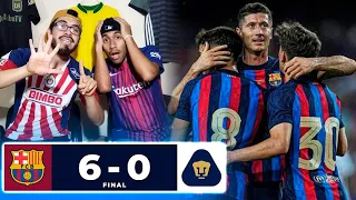 BARCELONA VS PUMAS REACCIÓN | BARCELONA HUMILLA 6-0 A LOS PUMAS, LEWANDOWSKI ANOTA