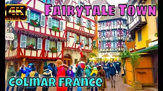 Colmar France Christmas Market 2022 - 4K Walk in Fairytale Town/Most Beautiful Town in France