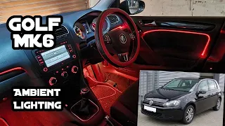 Installing Ambient Lighting | VW Golf MK6 Mods | RGB LED Car Interior Lights