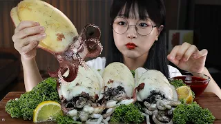 ASMR STEAMED CUTTLEFISH🦑 | COOKING & MUKBANG | EATING SOUNDS