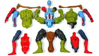 Merakit Mainan Spider-Man vs Siren Head vs Captain America vs Hulk Smash Avengers Superhero Toys