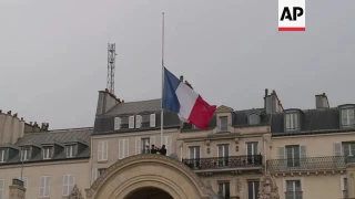 Flags at half mast at Elysee Palace