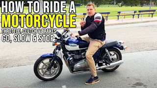 How To Ride A Motorcycle - Clutch Control and Brake - Take Off and Stop