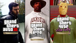 GTA Trilogy Definitive Edition - All Final Missions Gameplay & Endings (Vice City, 3, San Andreas)