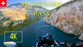 Riding the Great St Bernard Pass at Sunset - Switzerland 4K