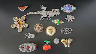 30 июля 2022 г. Анонс розыгрыша. Продажа украшений бижутерия винтаж. Czech Bijouterie Brooches