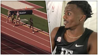 Brandon Miller REACTS To His Girlfriend Athing Mu Qualify at USAs