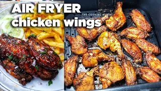 crispy air fryer chicken wings (with an easy marinade recipe) | the cooking nurse