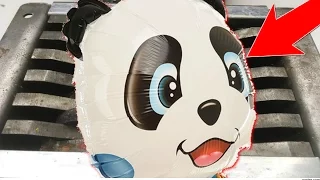 SHREDDING A GIANT PANDA BALLOON | oddly satisfying video | satisfying videos to watch