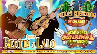 GUITARRAS - CORRIDOS Y RANCHERAS MIX🎸DUETO BERTIN Y LALO  EXITOS🎸MIX PARA PISTEAR🎸PUROS CORRIDOS MIX