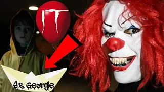 PENNYWISE PLAYING WITH GEORGIE BOAT IN THE SEWER!!! GEORGIE TRIED TO FLOAT HIM OMG!!!