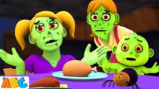 Zombie Family At Dinner In Spain Halloween | New 3D Spooky Scary Song for Kids by @AllBabiesChannel