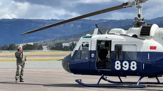 UH-1B Huey Helicopter Startup and Flyby (Royal Australian Navy)