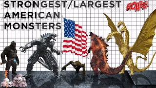 2021 American Monsters Size & Roar n Appearance  Comparison | EVERY AMERICAN KAIJU Godzilla vs Kong