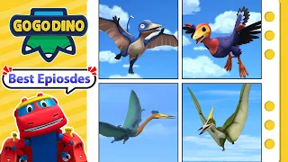 Best Flying Dinosaurs✈️ #2  | GOGODINO Best Episodes | Dinosaurs | Kids | Jurassic | Toys | Cartoon