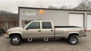 FOR SALE: 1999 CHEVY K3500 4X4 CREW CAB DUALLY RUST FREE TRUCK