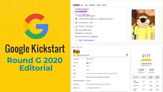 Google Kick Start Round G, 2020: Editorial | All problems
