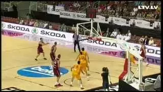 Pārbaudes spēle basketbolā 29.08.2015. Latvija - Maķedonija 85:69