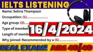 IELTS Listening Practice Test 2024 with Answers - 16/4/2024