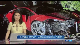 13-year-old totals Lamborghini during joyride