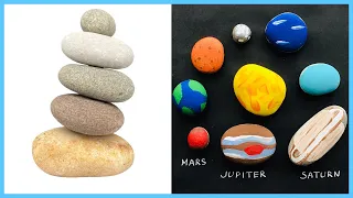 Solar System Rock Painting Craft | Planets Rock Painting | How to Paint Planets on Rocks for kids