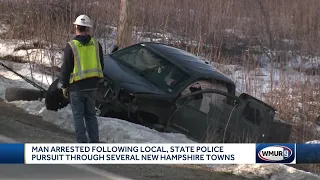 Man arrested following local, state pursuit through multiple New Hampshire towns