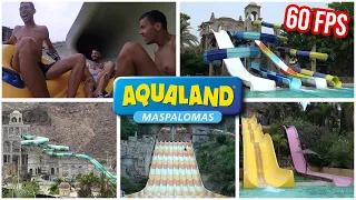 Aqualand Maspalomas - Onride & Offride Collection (All Non-Kids Slides) [POV / 60 fps]