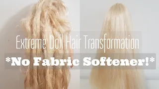 Extremely MATTED 18 Inch DOLL HAIR Transformation | NO Fabric Softener Needed!