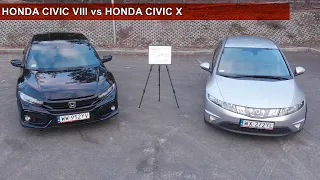 Krzysztof Honda- #135 Honda Civic "ufo" vs Honda Civic 5D 1.0T 127KM (testuje Dominika)