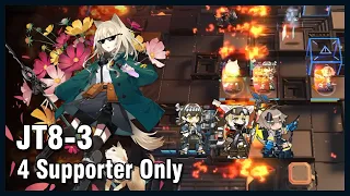 [Arknights] JT8-3. 4 Supporter Only Clear (Magallan, Suzuran ,Mayer and Podenco)