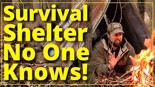 SURVIVAL SHELTER NO ONE KNOWS! [EASY DIY]