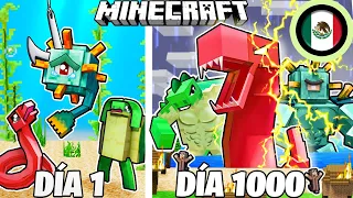 SOBREVIVÍ 1000 DÍAS como MONSTRUOS MARINOS en MINECRAFT HARDCORE!