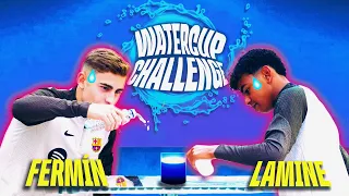 😂💦 WATER CUP CHALLENGE WITH FERMÍN LOPÉZ & LAMINE YAMAL