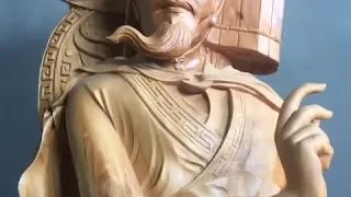 Awesome huge wood carving sculpture