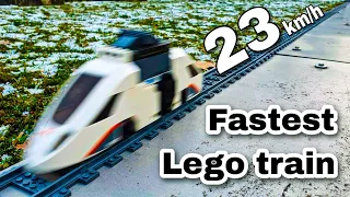 World's fastest Lego train 1.0  (powered by Lego Technic motors)