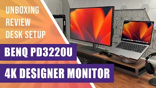 BenQ PD3220U 4K Thunderbolt 3 Designer Monitor - Amazing Monitor for the M2 MacBook Pro