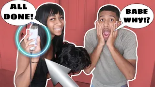 CUTTING MY BOYFRIEND HAIR PRANK!!! *I SHOULDN'T HAVE DONE THIS*