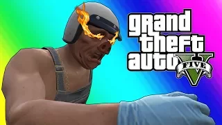 GTA 5 Online Funny Moments - Stopping the Train and WILDCAT SMASH!!