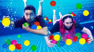 QUEM PEGAR MAIS BOLINHAS NA PISCINA GANHA | Gabriel e Shirley 2.0